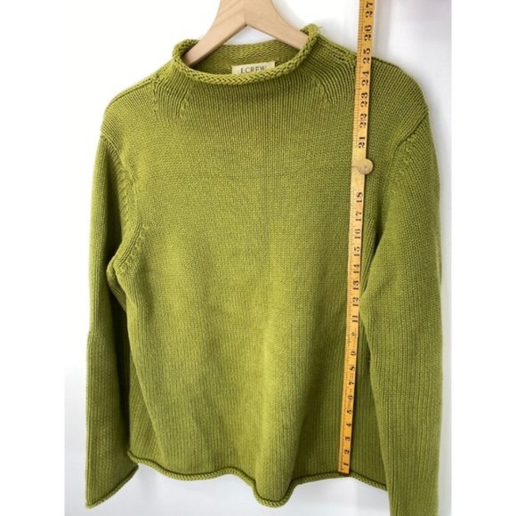 J. Crew Mock Neck Long Sleeve Sweater Green Size M - Picture 4 of 5